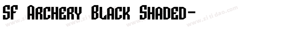 SF Archery Black Shaded字体转换